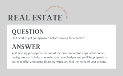 REAL ESTATE FAQs: Do I need to get pre-approved?